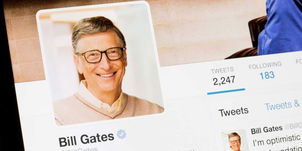 Perfil de Bill Gates no Twitter