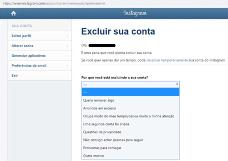 Como Excluir Conta Secundaria Do Instagram